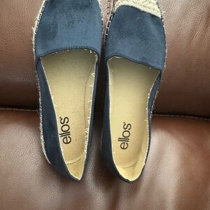 Ellos Blue Espadrille Shoes Casual Comfort